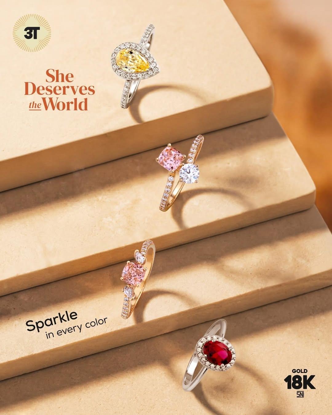 Desain playful dan colorful dari She Deserves the World