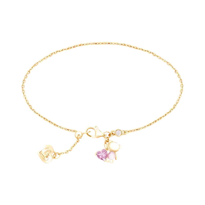 Gelang Teddy Single Bear, Model Gelang Emas Terbaru yang Playful
