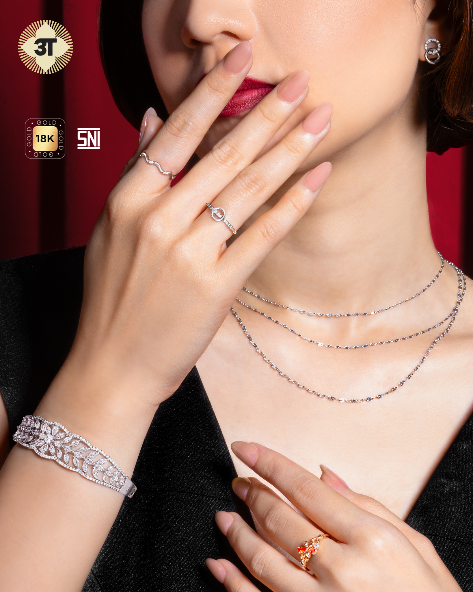 Lekuk Artistik Cincin Emas yang Menampilkan Karakter Mewah Masa Kini