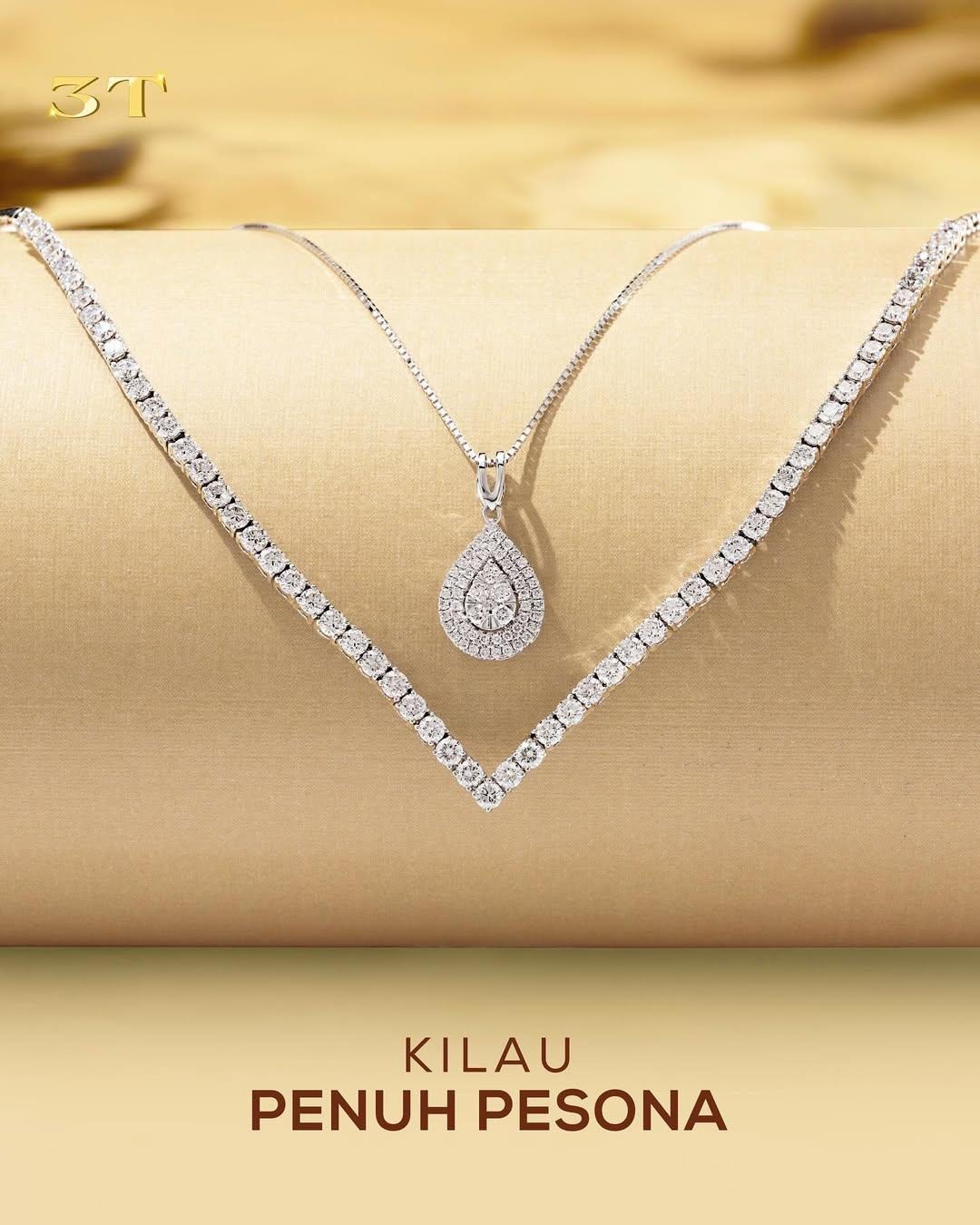 Pesona Kalung Berlian Minimalis Tambahkan Extra Sparkles pada Busana Sehari-Hari Tanpa Kesan Berlebihan