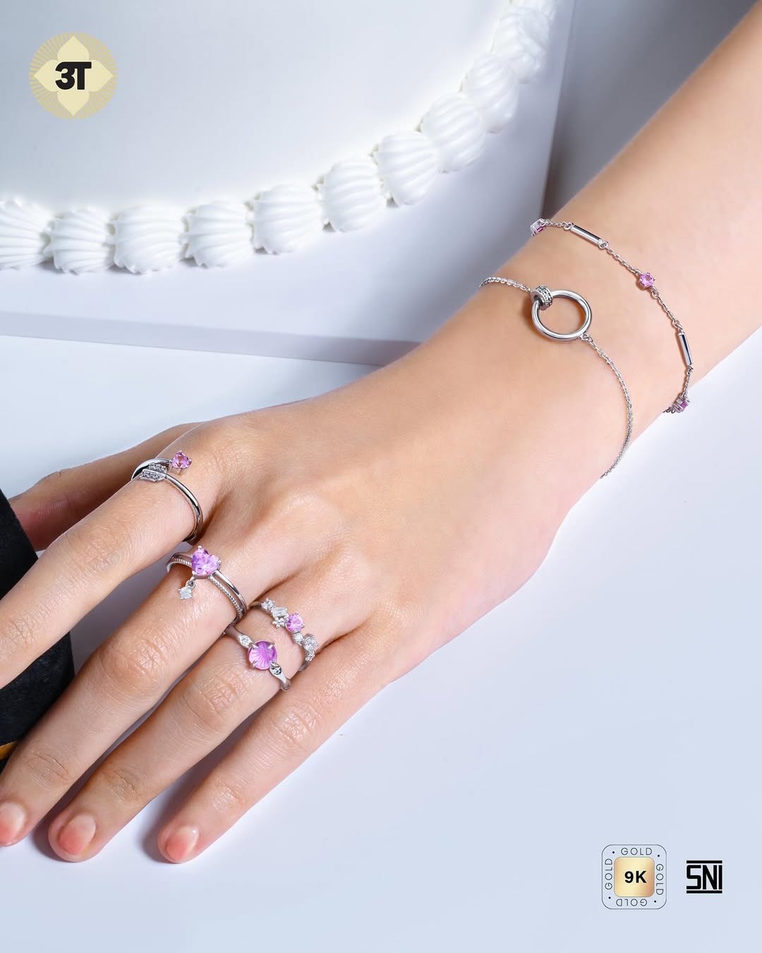Desain Gemas Cincin Emas ILY Gold 9K