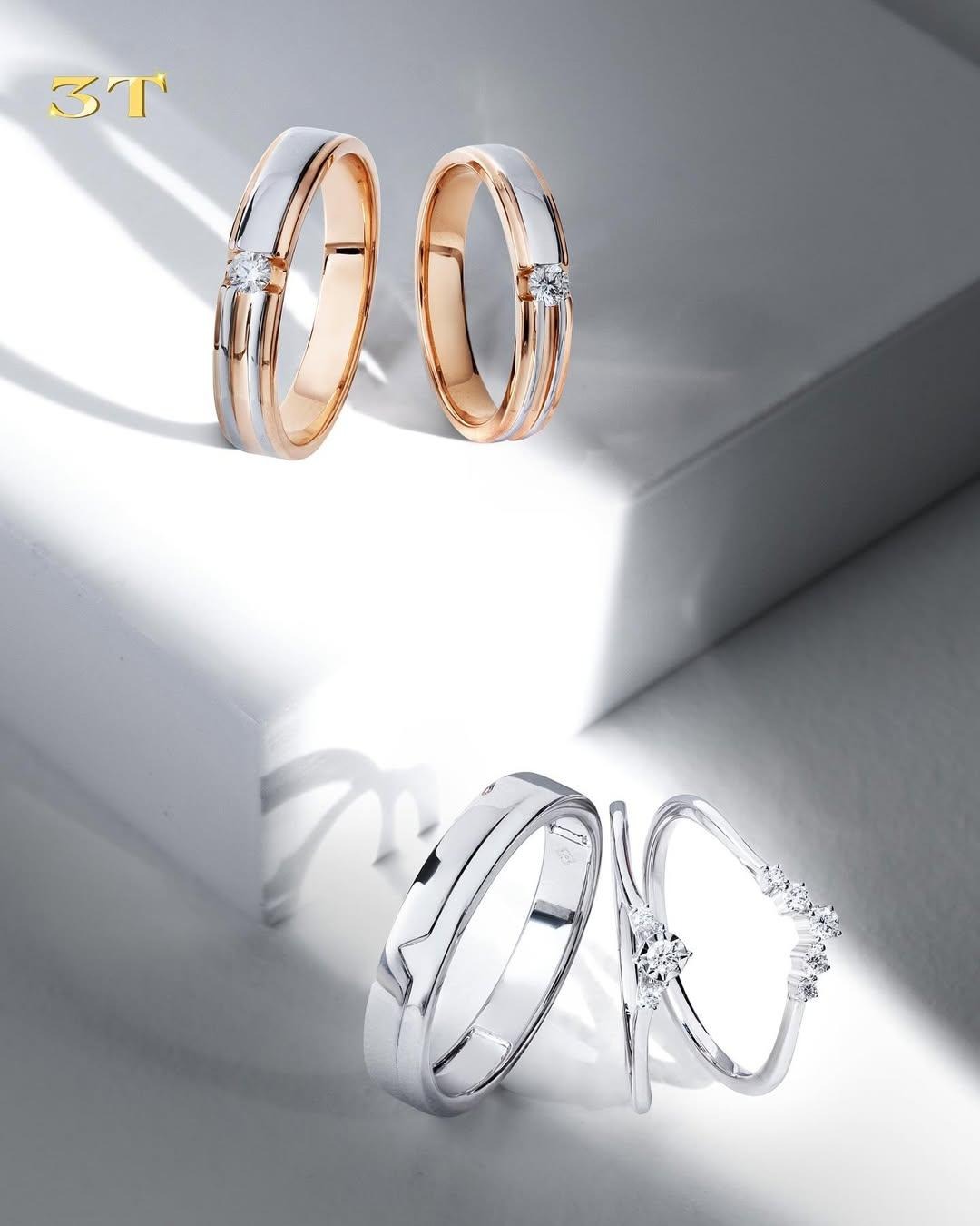 Cincin kawin pria dan wanita yang elegan dari The Palace Jeweler