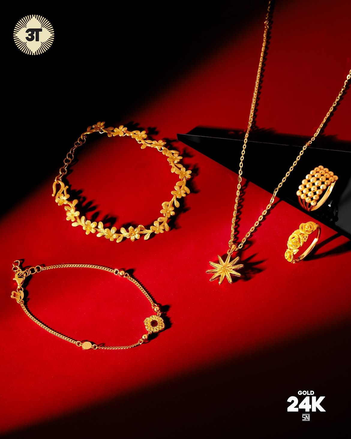 Kilau Mewah Koleksi Perhiasan Emas 24K dari The Palace Jeweler
