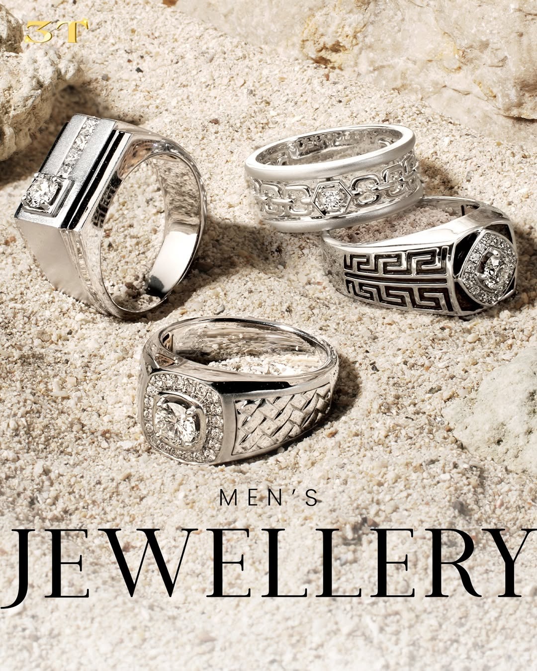 Cincin Pria dengan Aksen Anyaman Pancarkan Kesan Mewah