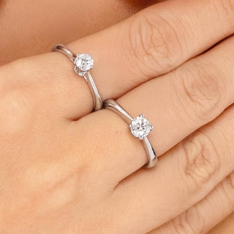Solitaire Ring Untuk Cincin Tunangan Simple yang Mewah