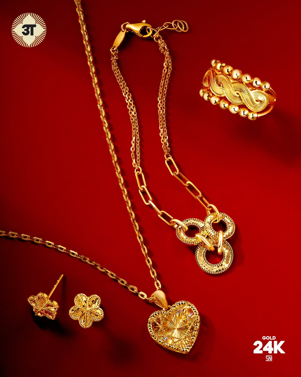 Set Perhiasan Emas 24K untuk Gaya Bold Elegan