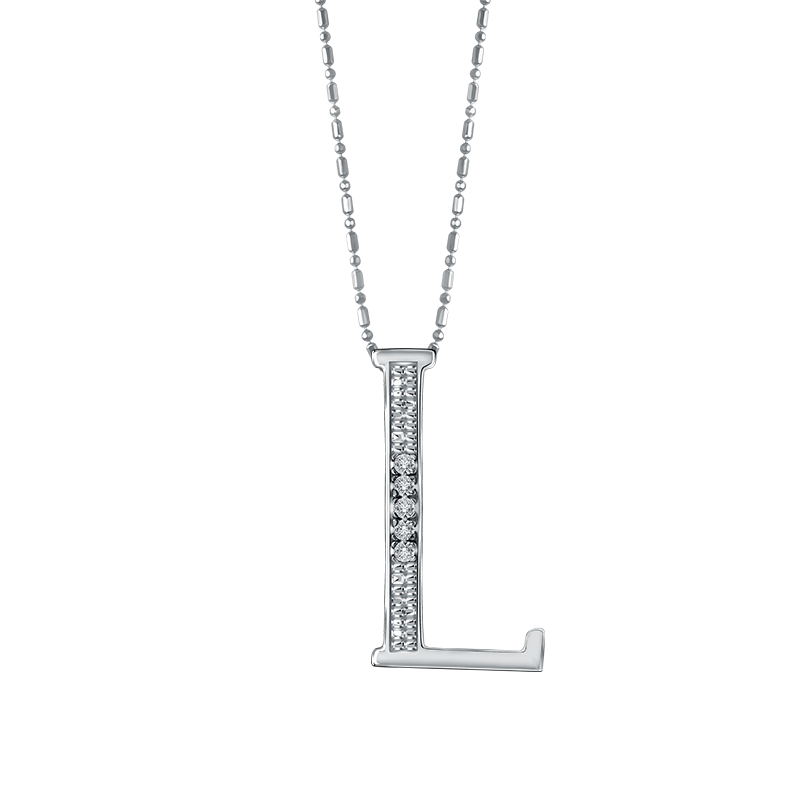Kesan Elegan dan Geometris Lewat Koleksi Liontin Huruf Initial Bold "L"