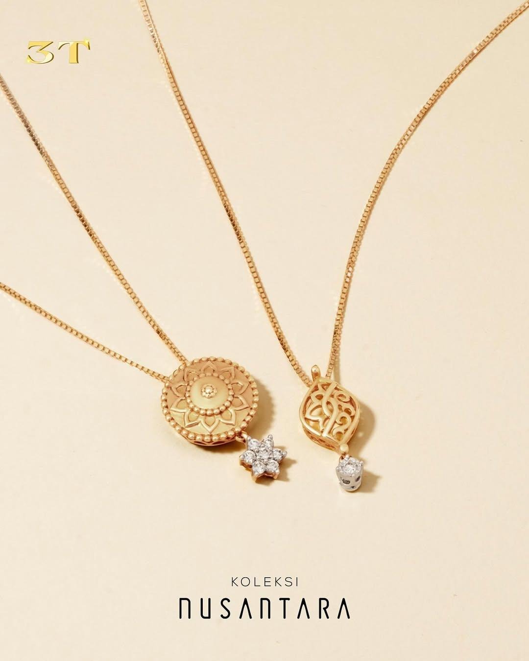 Koleksi kalung berlian dengan liontin unik dari Koleksi Nusantara