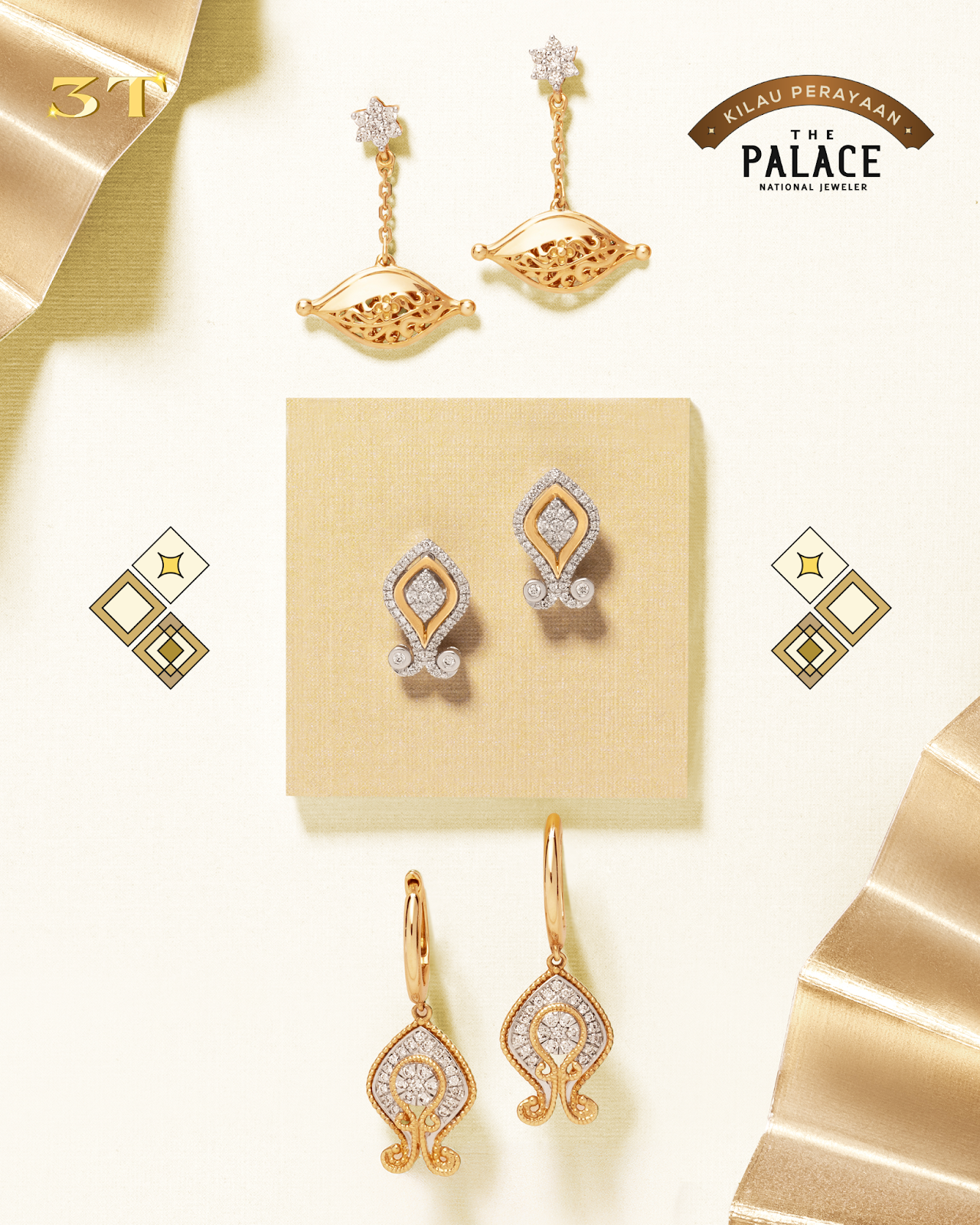 Beragam Model Anting Emas dan Harganya dari The Palace Jeweler