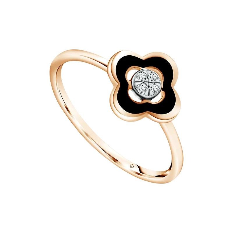 Perpaduan Kontras Warna Enamel dan Emas Rose Gold Bertabur Berlian Memancarkan Pesona Elegan Nan Modern