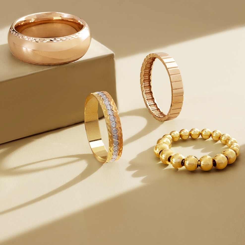 Cincin Emas Linear, Rounded, dan Tennis Style yang memukau Untuk Tampilan Bold