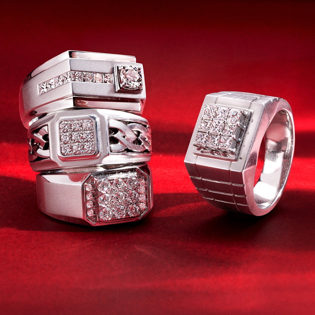 Model Cincin Pria Elegan dengan Detail Tekstur Pancarkan Kemewahan Berkarakter