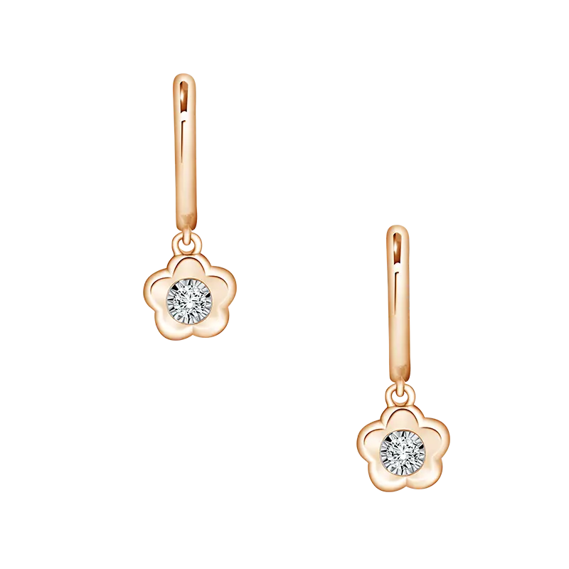 Anting Bayi Dangling Solitaire Bloom