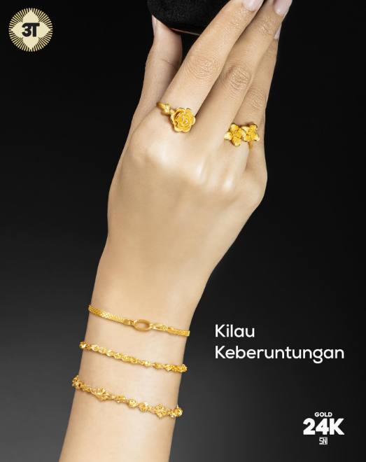 Sempurnakan Pergelangan Tangan Lewat Gelang Emas 24 Karat Berkilau Mewah