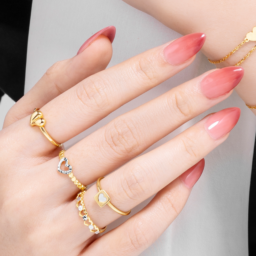 Cincin Emas Rose Gold Romantis dan Stylish