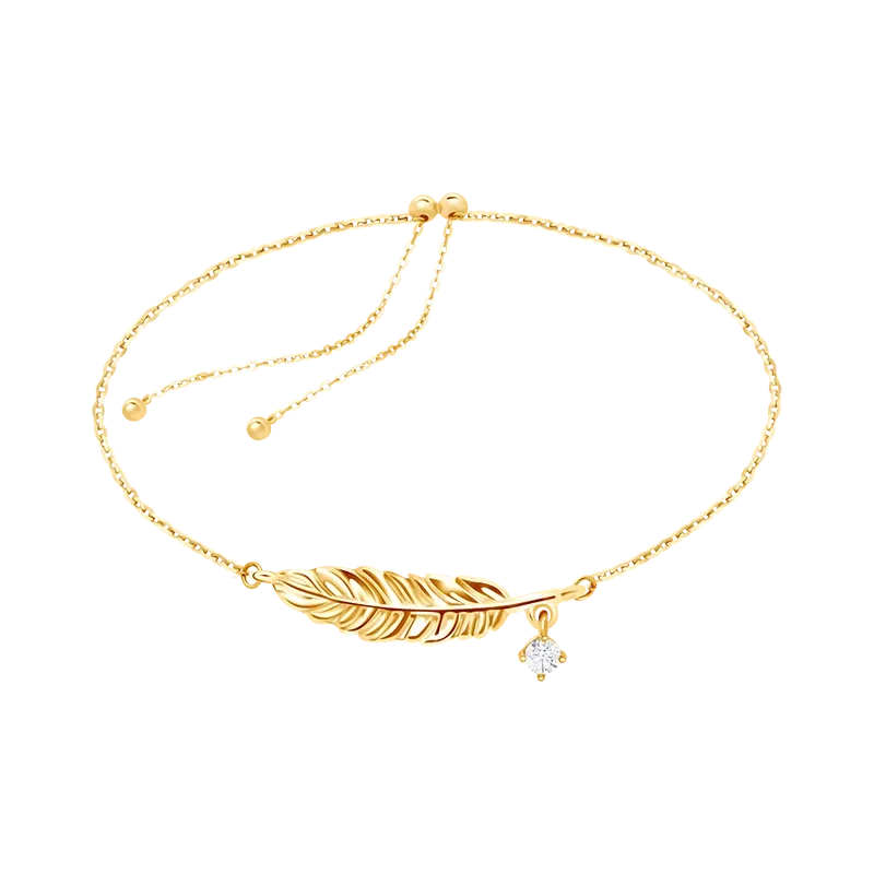 Gelang Love Letter Feather Bernuansa Lembut