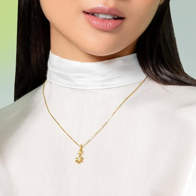 Kalung emas dengan model minimalis yang cocok buat sehari-hari