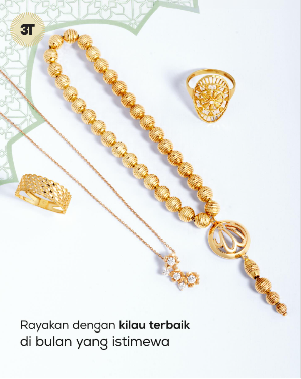 Kilau istimewa perhiasan 18K di Hari Raya