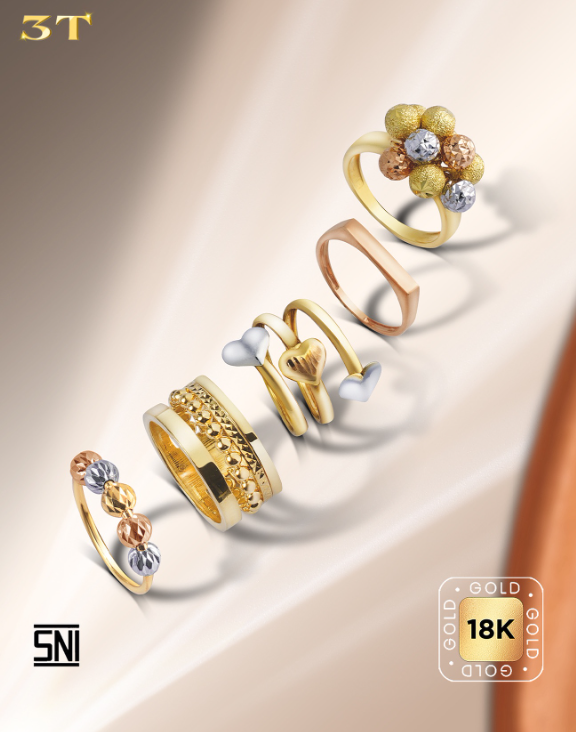 Koleksi Cincin Emas 18K The Palace Jeweler