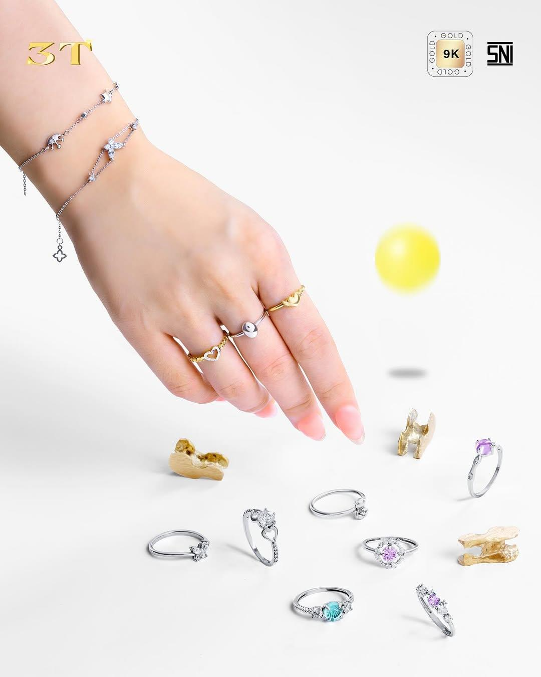 Pilihan Cincin Emas 9K The Palace Jeweler dengan Desain Elegan dan Terjangkau