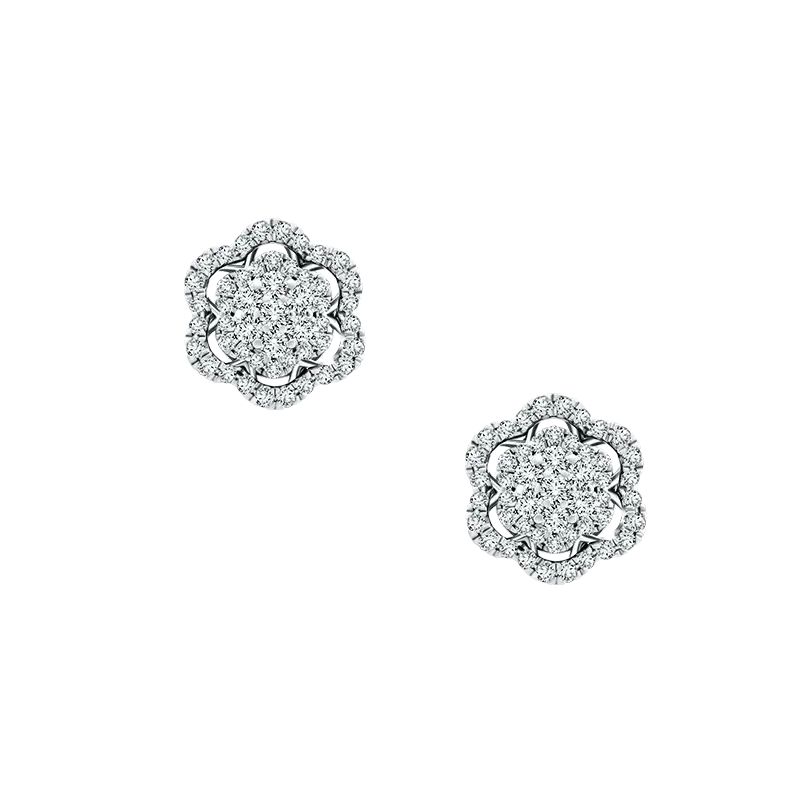 Anting Emas Putih Blumika, Keindahan yang Terinspirasi Nuansa Floral