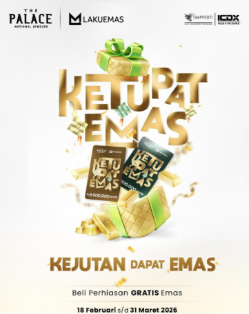 Beli surprise kalung emas anak, dapat surprise emas dari The Palace Jeweler x Laku Emas