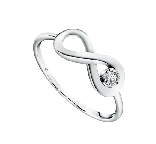 Cincin Lamaran Bergaya Minimalis dengan Simbol Infinity
