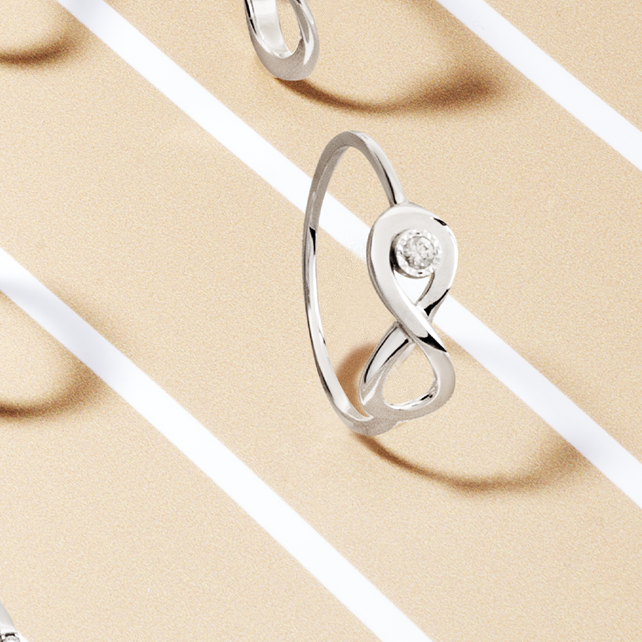 Simbol cinta abadi dan komitmen tanpa batas yang tercermin dari keindahan cincin Infinity