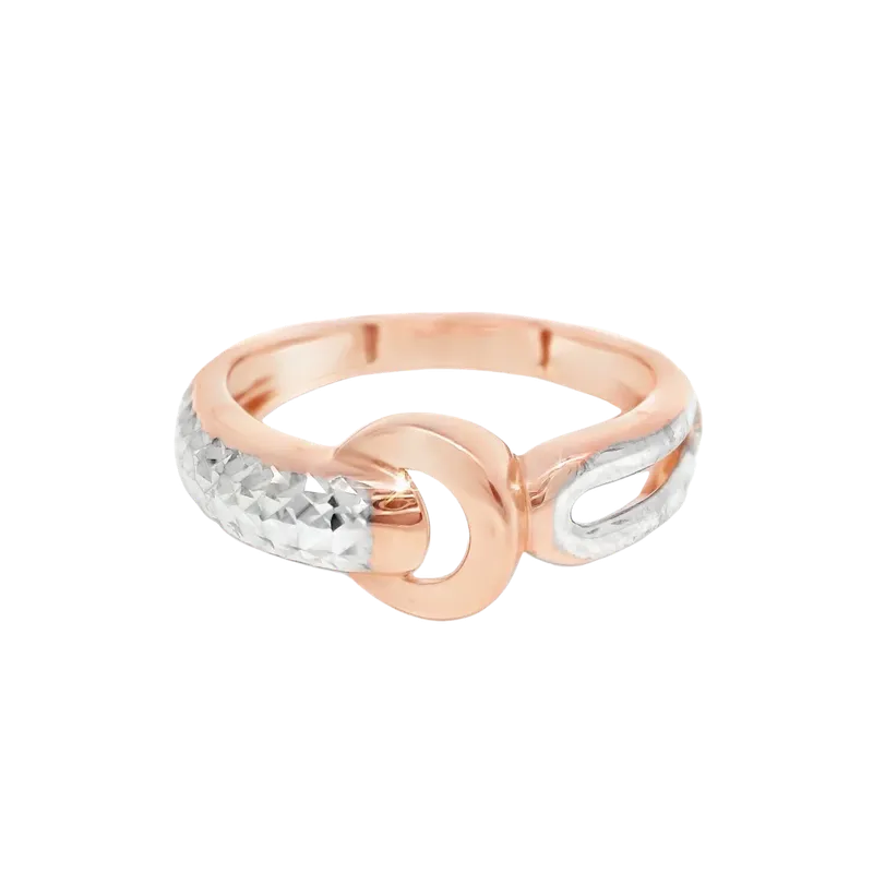 Cincin emas Rene dengan aksen geometris