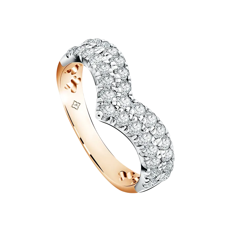 Cincin Wanita Agape dengan Susunan Berlian Mewah