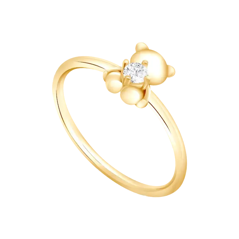 Gaya Modern Sehari-Hari Lewat Cincin Emas Bermotif Teddy