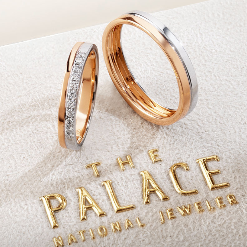 Cincin Kawin Two Tone dengan Berlian dari The Palace Jeweler