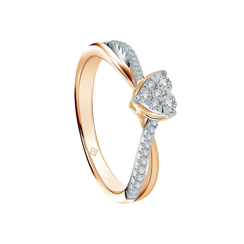 Cincin Wanita Hatigana two-tone