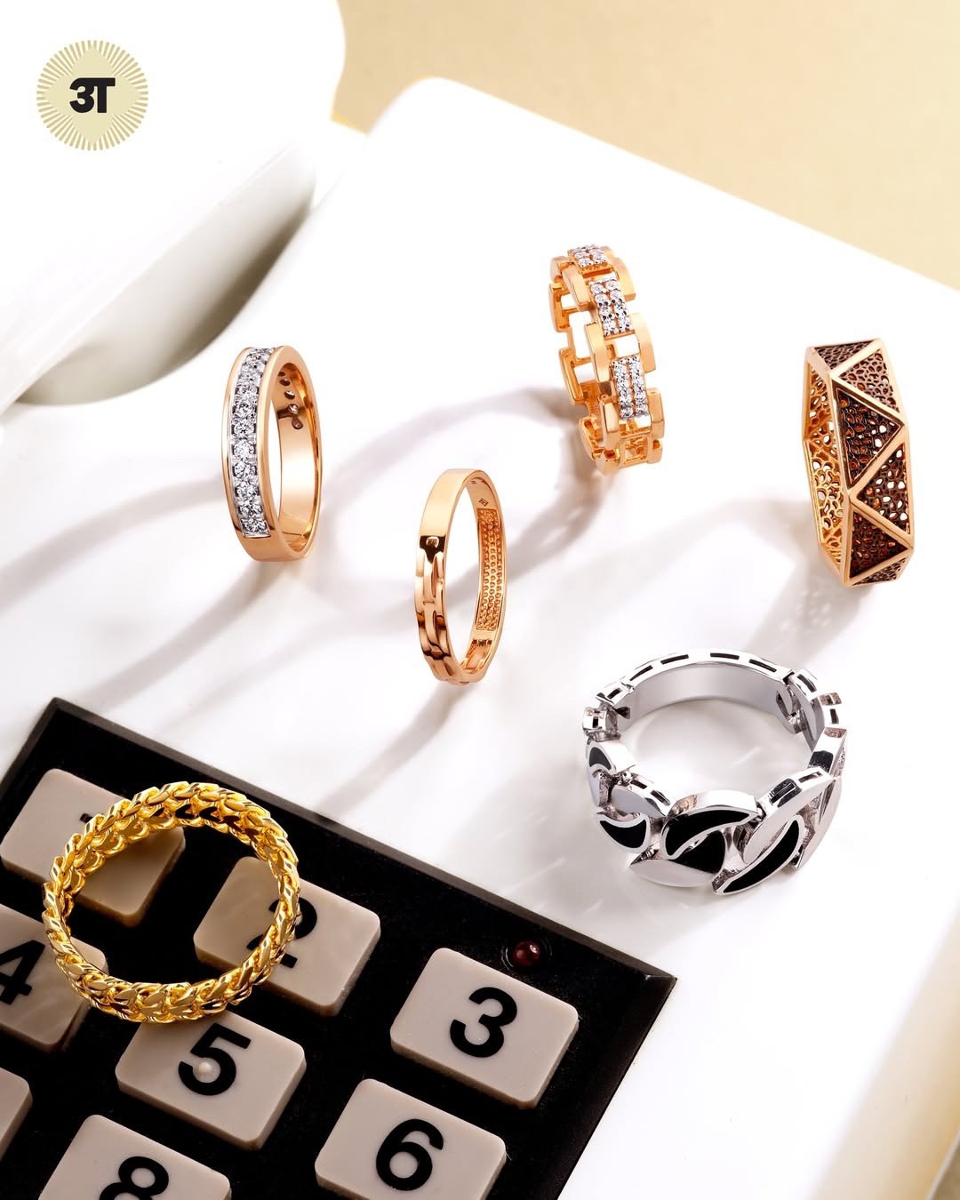 Cincin Emas Terbaru Warna Rose Gold Berdesain Sleek Band
