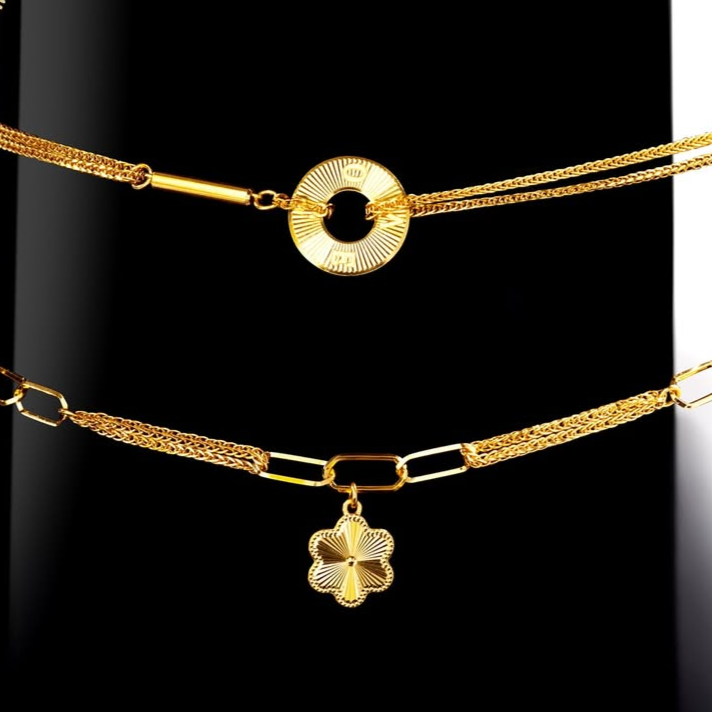 Chain Bracelet Emas dengan Desain Mata Rantai untuk Gaya Fleksibel dan Feminin