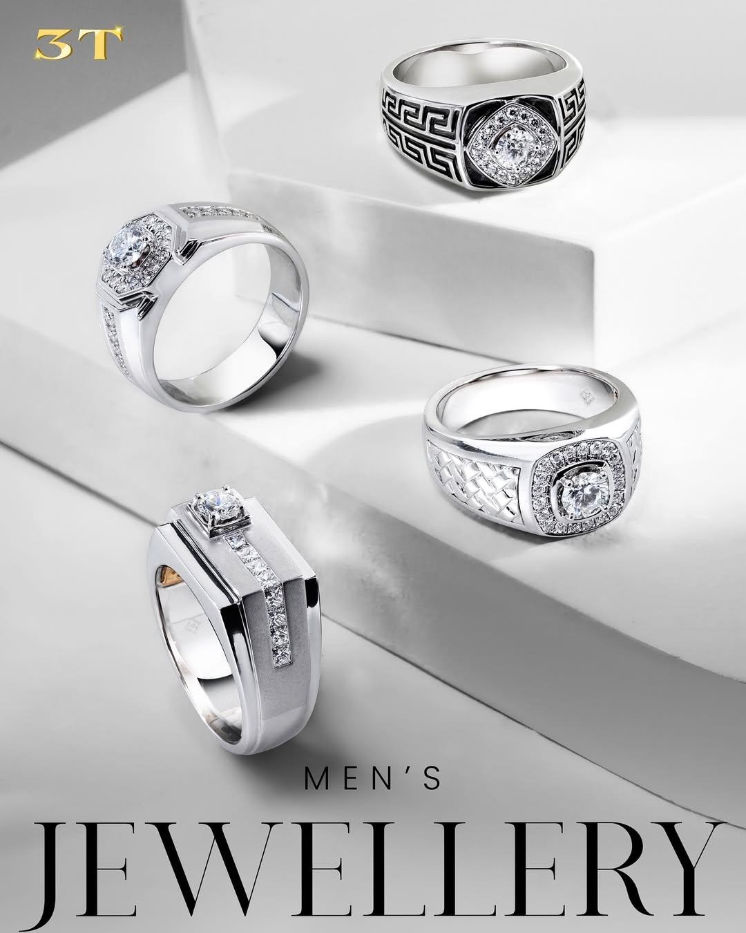 Cincin Berlian Pria White Gold Minimalis Sempurna Untuk Christmas Dinner