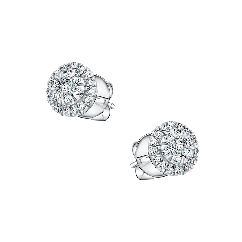 Anting Emas Putih Rasi Lapis yang Memikat