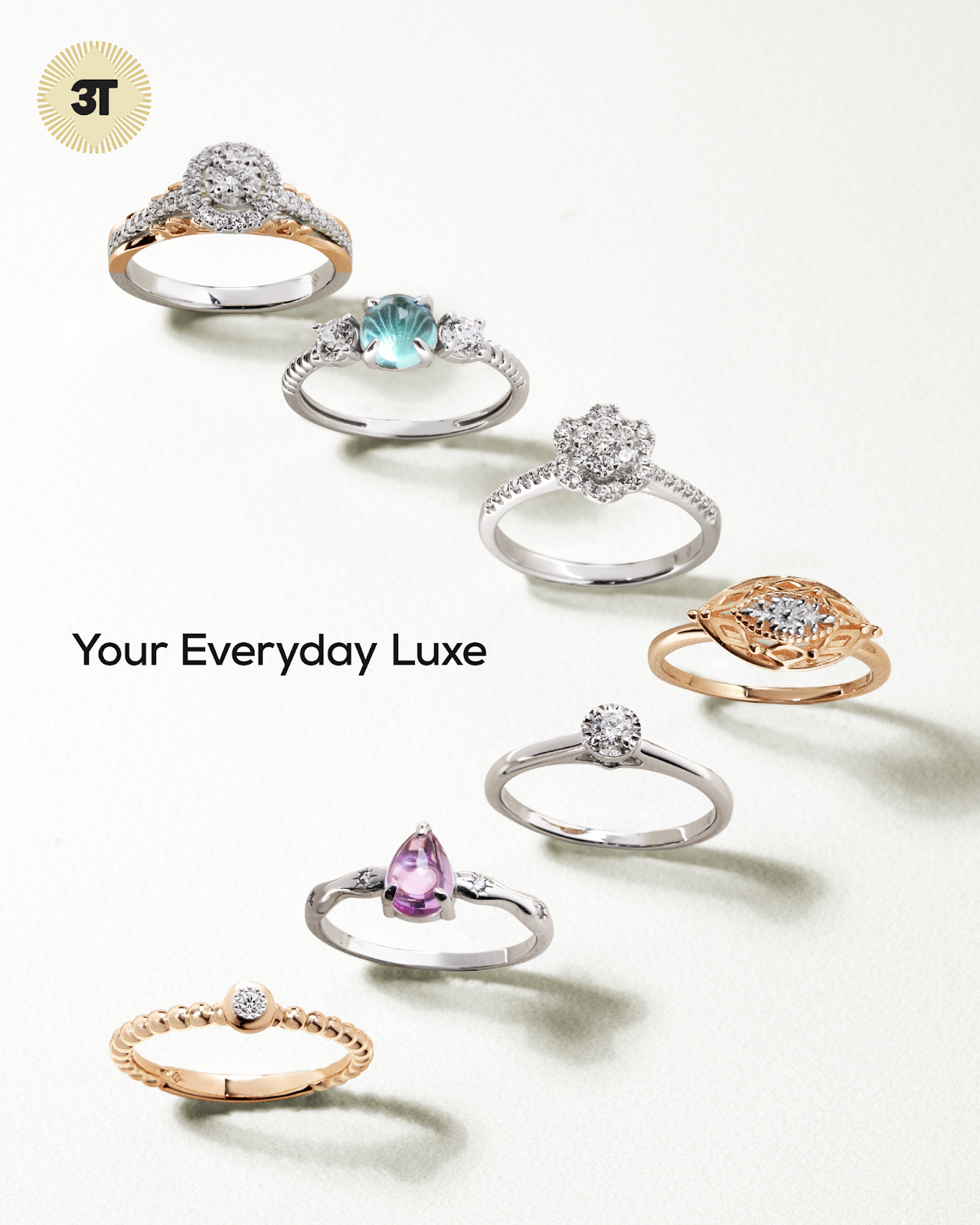 Pilihan Cincin Model Terbaru Dengan kadar Emas Ideal Pemakaian Daily dari 9K hingga 18K