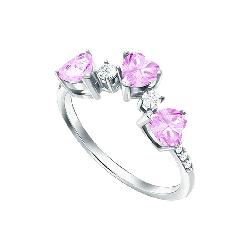 Sentuhan Romantis nan Manis Lewat Cincin Heart Trio Ring