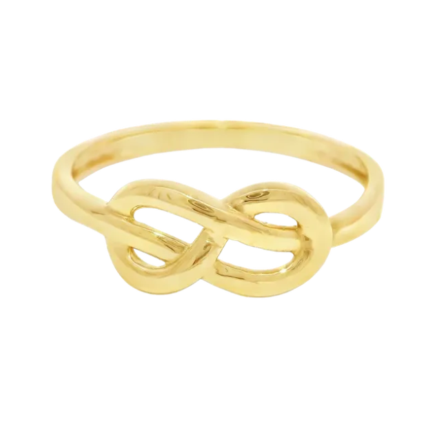 Cincin Emas Yellow Gold Simbol Infinity