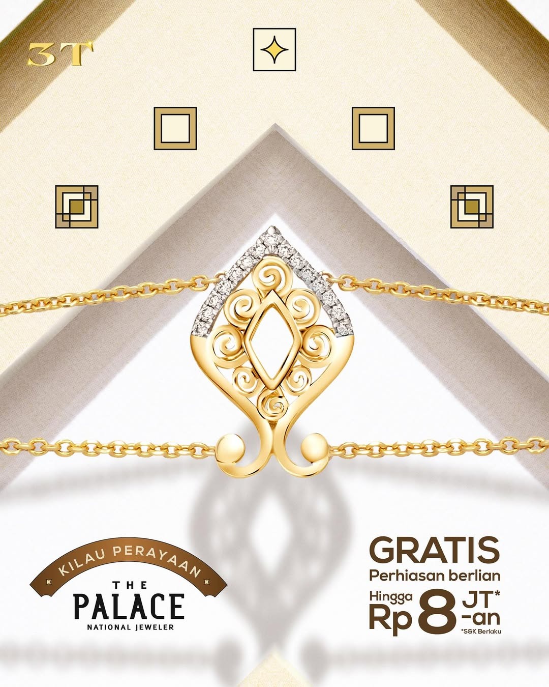Tampil Bercahaya dengan Gelang Eksklusif Kilau Perayaan The Palace Jeweler