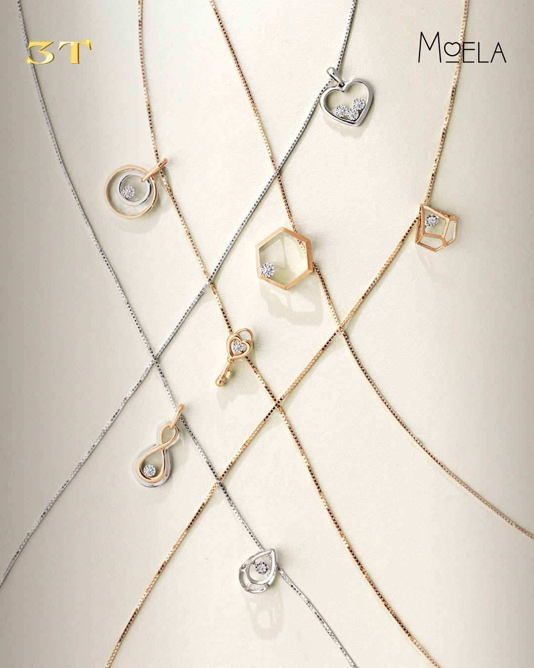 Makin berkilau dengan liontin Berlian Mungil dan Manis