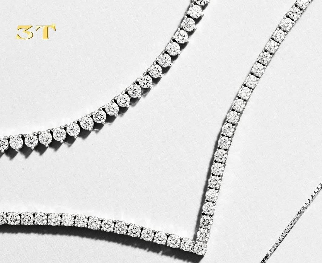 Pancarkan keindahan dan kecantikan Anda dengan kalung berlian tenis yang memikat