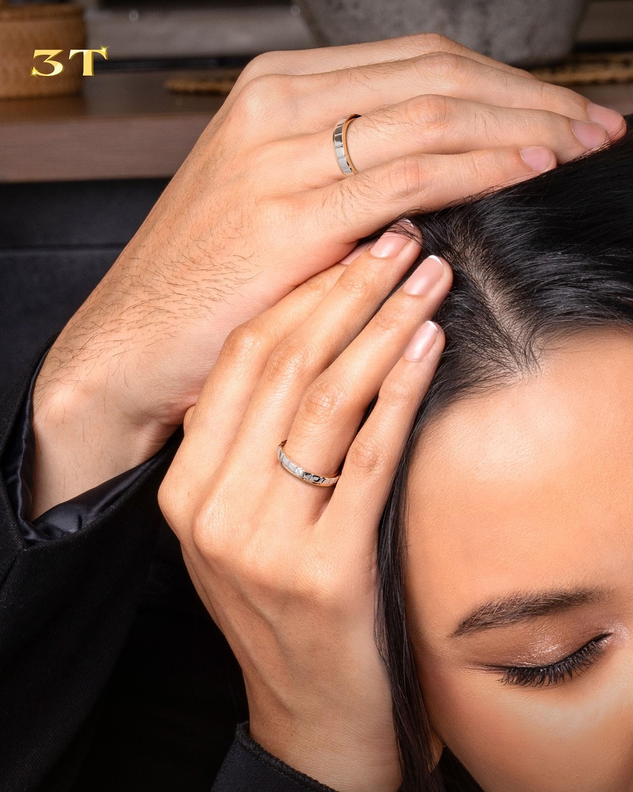 Trilogy Ring, cincin kawin emas dengan look klasik modern