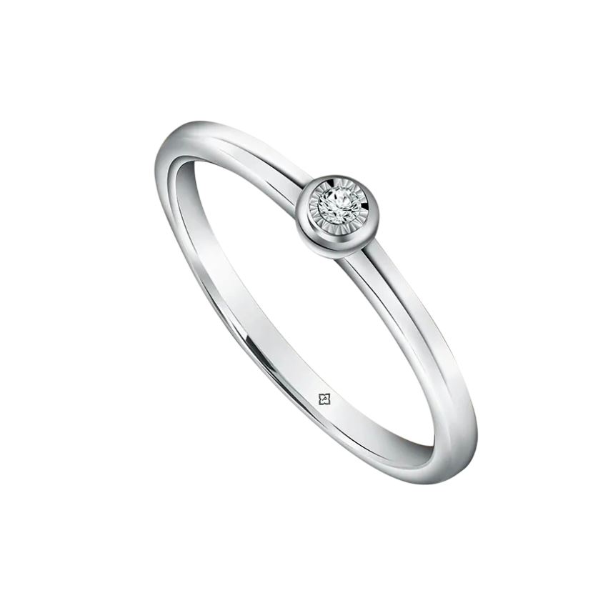 Kilau Berlian Solitaire yang Menghiasi Cincin Emas Putih