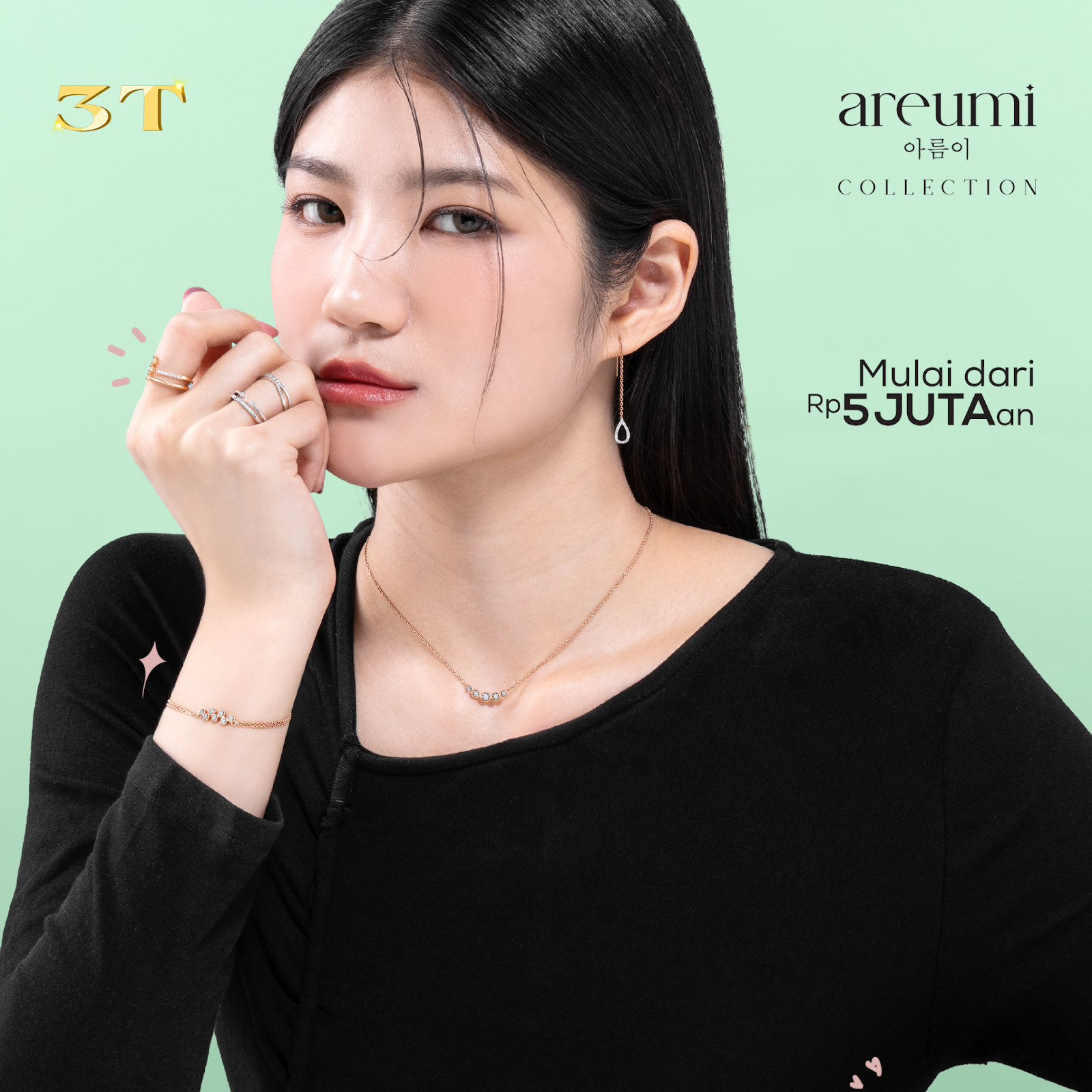 Kalung Manis Vibes Korean Koleksi Areumi dari The Palace Mulai dari Rp3 Jutaan