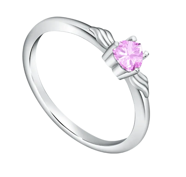 Aksen Merah Muda yang Manis di Cincin Blush Kadar Emas 9K&nbsp; Ini