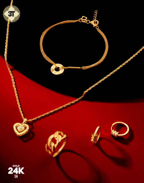 Lengkapi Tampilan Bold dengan Set Kalung dan Cincin Emas 24K