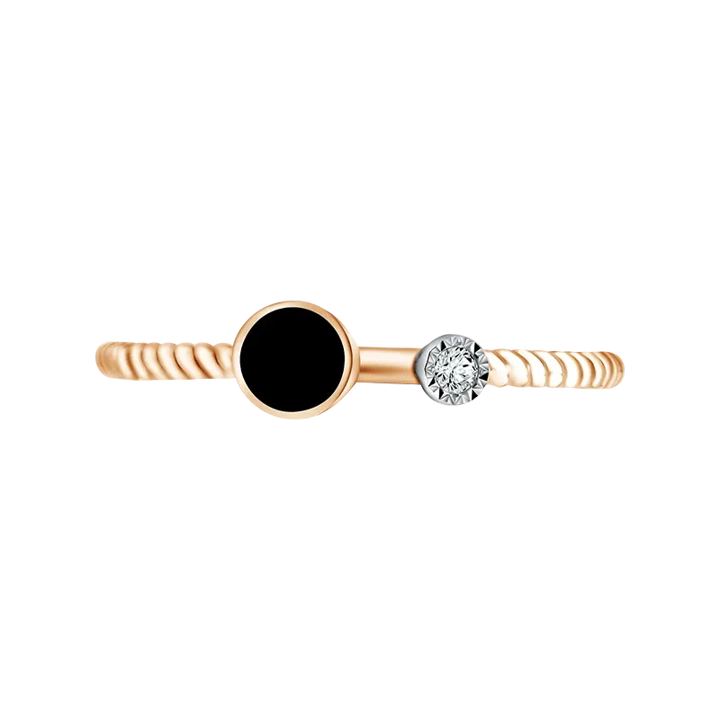 Cincin emas Moela Enamel Sawarna