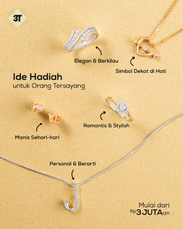 Liontin Inisial J yang Elegan dari The Palace Jeweler